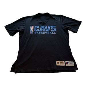 VTG 94-95 Tyrone Hill Champion Cleveland Cavaliers‎ Game Worn Warmup Shirt XXL